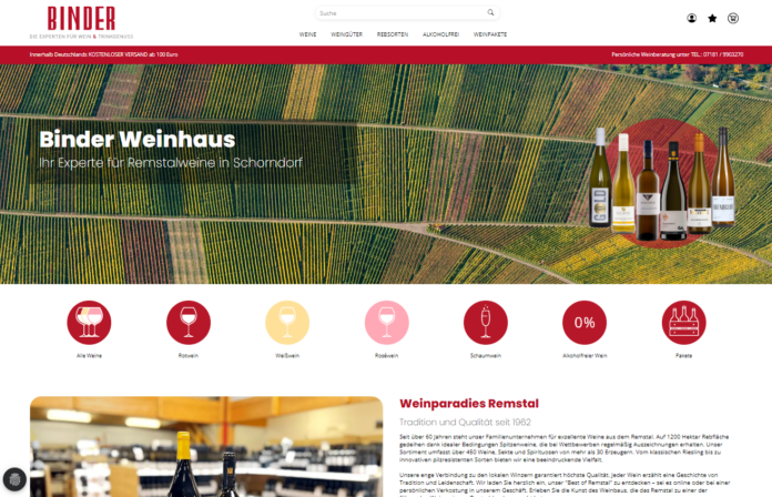 Weine aus dem Remstal kaufen direkt bei Shop.binder-weinhaus.de